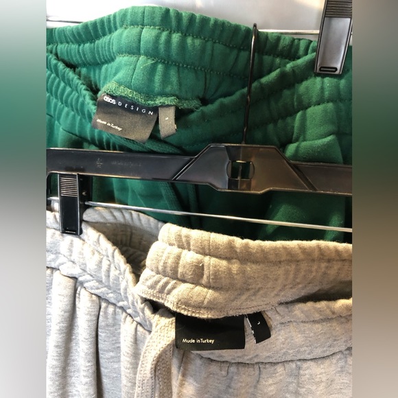 ASOS Design voluminous Leg 2 Green & grey Large pants - Picture 5 of 9